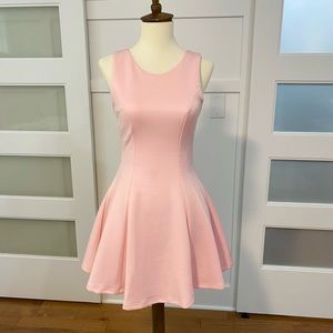 Pink homecoming/prom dress with bow